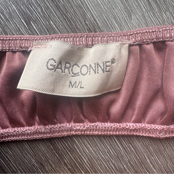 Vintage 90s Italian Garconne Bikini Brown Gold Metal Hardware High Cut Bandeau - Picture 3 of 7